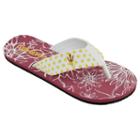 Women's College Edition Arizona State Sun Devils Floral Polka-dot Flip-flops, Size: Medium, White