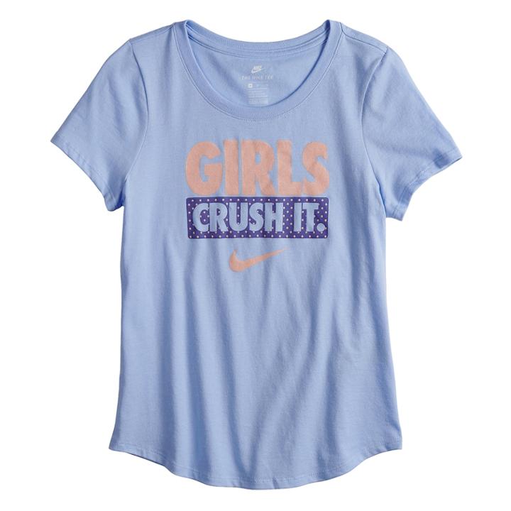 Girls 7-16 Nike Crush It Graphic Tee, Size: Medium, Blue (navy)