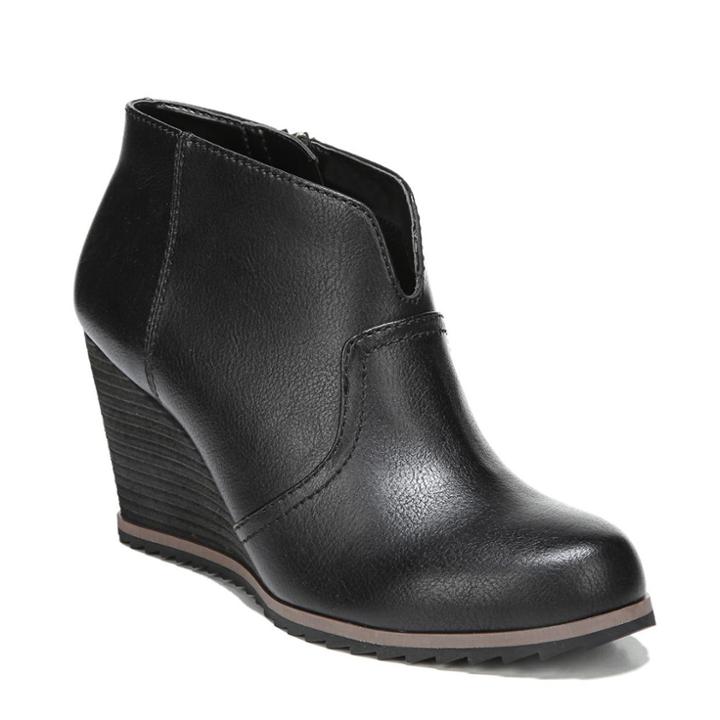 Dr. Scholl's Inform Women's Wedge Ankle Boots, Size: Medium (7), Black