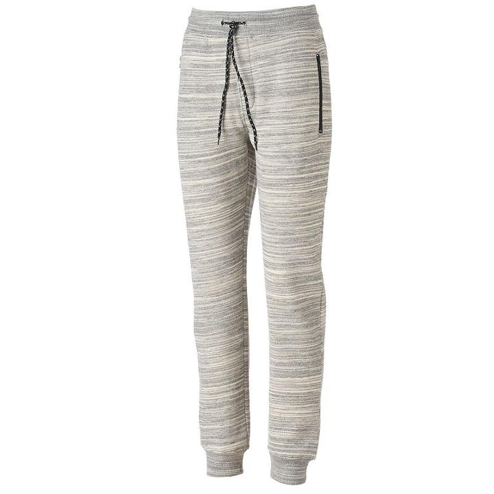Men's Hollywood Jeans French Terry Jogger Pants, Size: Regular, Grey