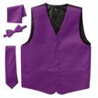 Men's Steven Land Solid 4-pc. Vest Set, Size: Medium, Purple