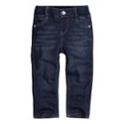 Baby Girl Levi's Ribbed Waistband Dark Wash Skinny Jeans, Size: 12 Months, Dark Blue