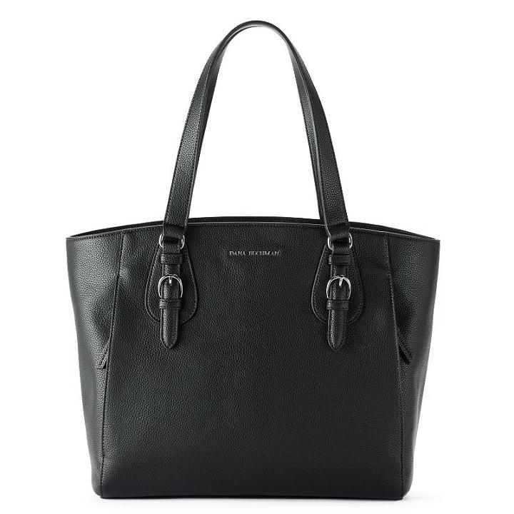 Dana Buchman Wren Double Buckle Tote, Women's, Black