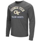 Men's Campus Heritage Georgia Tech Yellow Jackets Wordmark Long-sleeve Tee, Size: Medium, Dark Grey