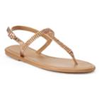 Women's Candies&reg; Bling T-strap Sandals, Size: Large, Drk Yellow