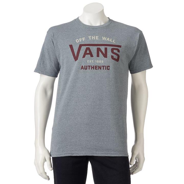Men's Vans Real Deal Tee, Size: Large, Dark Grey