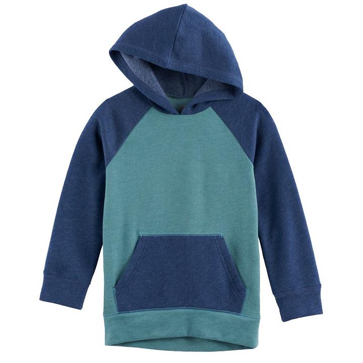 Boys 4-10 Jumping Beans&reg; Raglan Colorblock Pullover Hoodie, Size: 5, Turquoise/blue (turq/aqua)