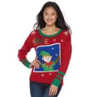 Juniors' It's Our Time Musical Christmas Sweater, Girl's, Size: Small, Red Other