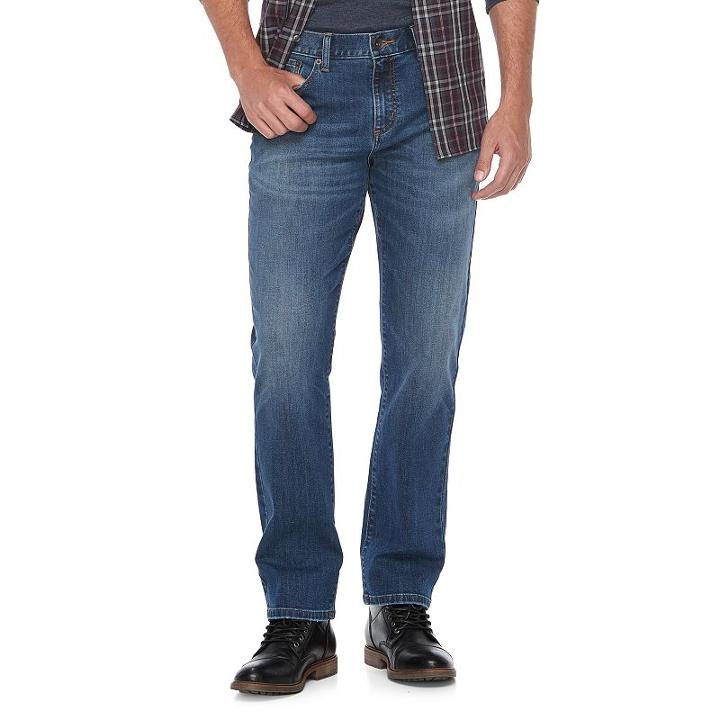 Big & Tall Apt. 9&reg; Premier Flex Straight-fit Stretch Jeans, Men's, Size: 33x36, Med Blue