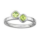 Stacks And Stones Sterling Silver Peridot Stack Ring, Women's, Size: 8, Green