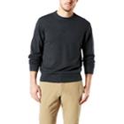 Men's Dockers&reg; Classic-fit Solid Heathered Crewneck Sweater, Size: Medium, Black