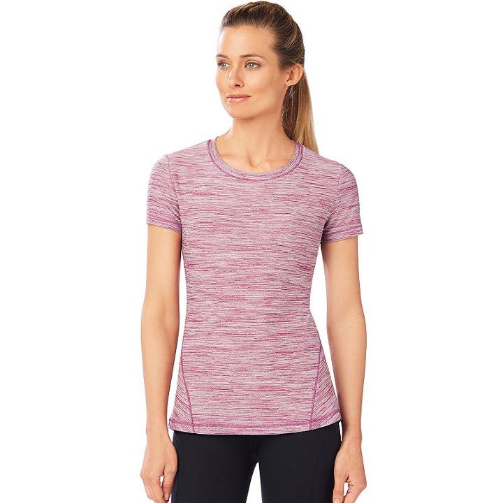 Women's Shape Active Trail Workout Tee, Size: Medium, Drk Purple