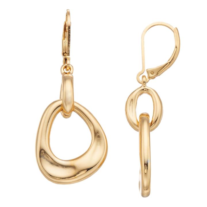 Dana Buchman Gold Tone Geometric Drop Earrings, Women's