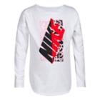 Girls 4-6x Nike Block Split Modern Graphic Tee, Size: 6x, White