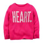 Girls 4-8 Carter's Heart Sweater, Girl's, Size: 5, Pink