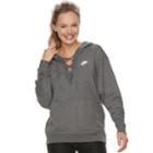 Women's Nike Sportswear Lace-up Hoodie, Size: Xs, Grey