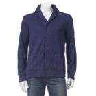 Men's Sonoma Goods For Life&trade; Shawl Cardigan Sweater Fleece, Size: Small, Blue (navy)