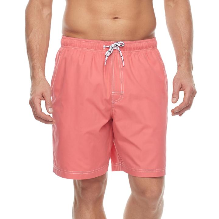 Men's Croft & Barrow&reg; Solid Swim Trunks, Size: Xl, Pink
