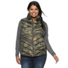 Juniors' Plus Size So&reg; Puffer Vest, Teens, Size: 2xl, Camo Print