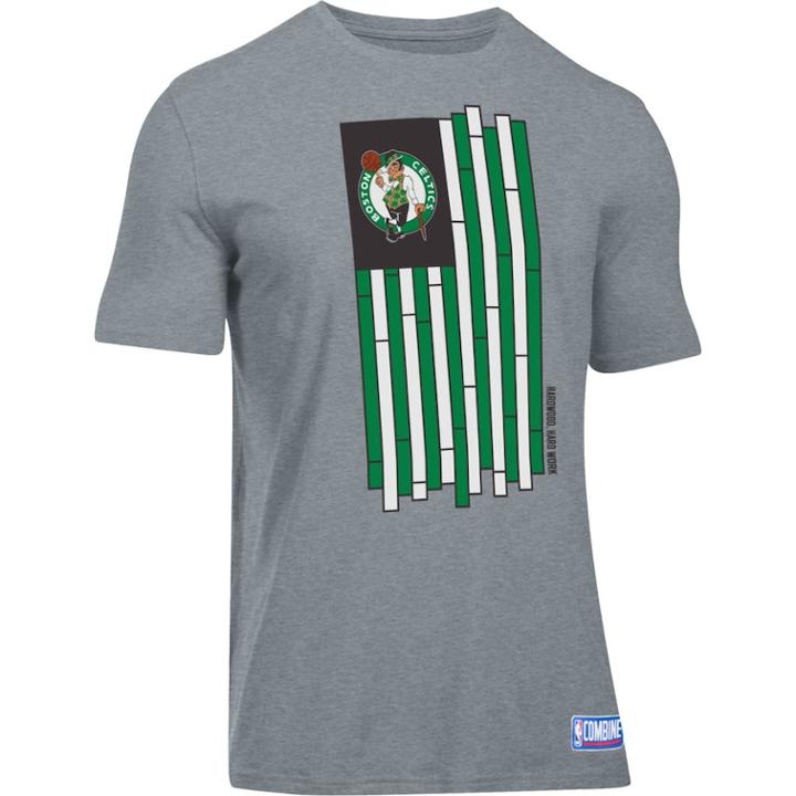 Men's Under Armour Boston Celtics Court Flag Tee, Size: Medium, Gray