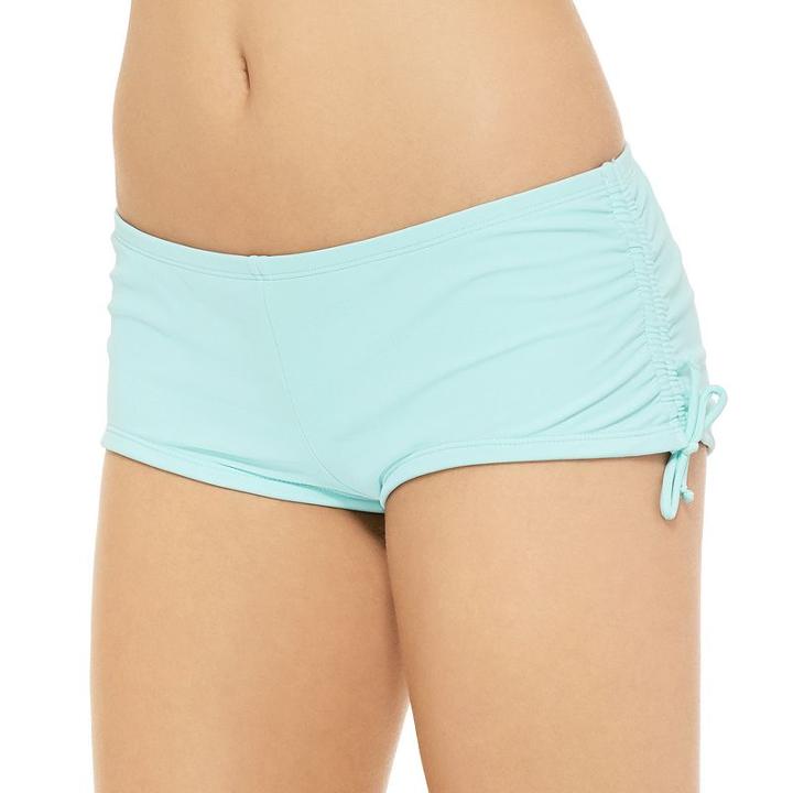 Juniors' Hot Water Solid Boyshort Bottoms, Size: Xl, Light Blue