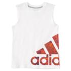 Boys 4-7x Adidas Supreme Speed Wrap-around Logo Tank Top, Size: 7, White