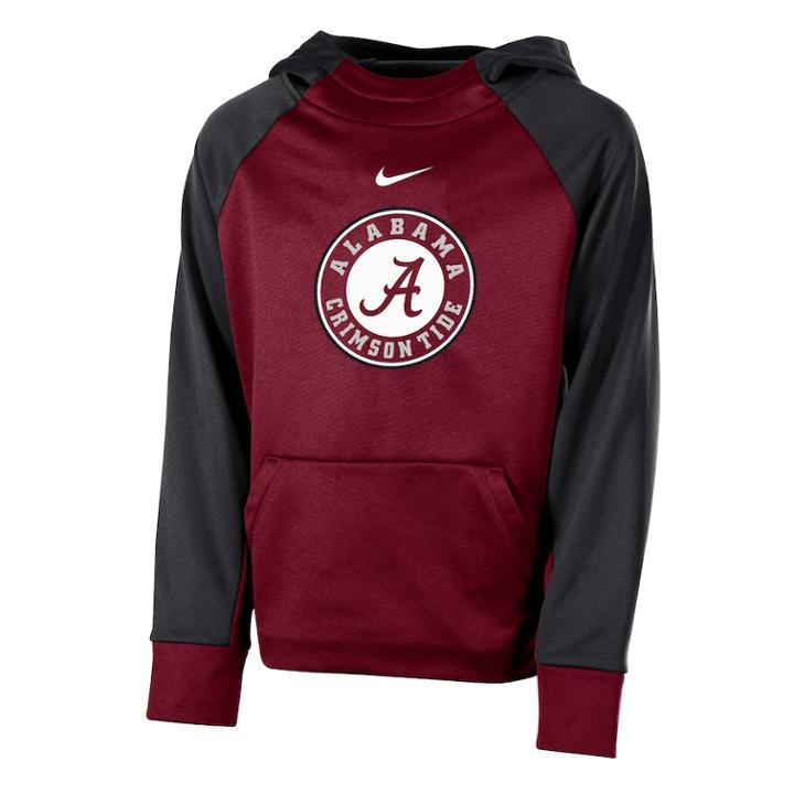 Boys 8-20 Nike Alabama Crimson Tide Therma-fit Colorblock Hoodie, Size: Xl 18-20, Red