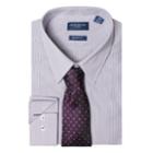 Big & Tall Men's Nick Dunn Slim Tall Patterned Easy-care Spread-collar Dress Shirt & Tie Set, Size: 2xlt 38/39, Purple