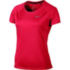 Women's Nike Dry Miler Mesh Running Top, Size: Xs, Dark Pink