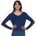 Women's Elle&trade; Scalloped Cardigan, Size: Small, Blue