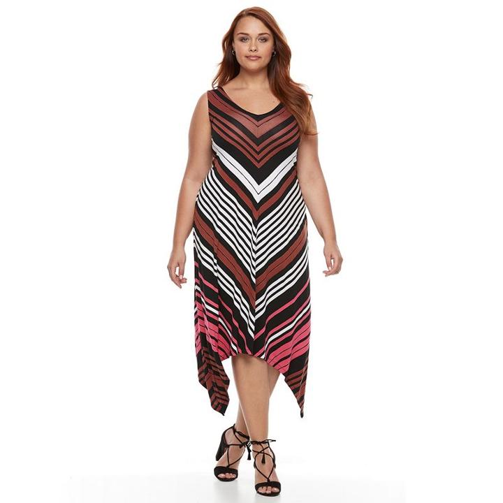 Plus Size Apt. 9&reg; Shark-bite Maxi Tank Dress, Women's, Size: 0x, Lt Orange