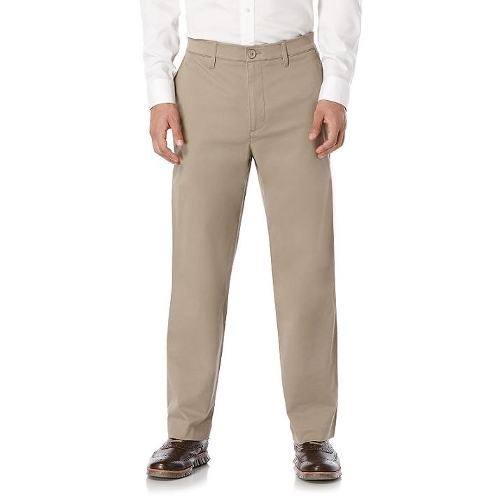 Big & Tall Savane Tapered Performance Active Flex Pants, Men's, Size: 52x32, Dark Beige