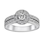 14k White Gold 1-ct. T.w. Igl Certified Round-cut Diamond Halo Ring, Women's, Size: 8.50