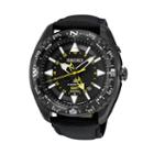 Seiko Men's Prospex Leather Kinetic Watch - Sun057, Black