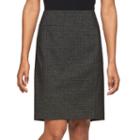 Petite Apt. 9&reg; Slubbed Pencil Skirt, Women's, Size: 12 Petite, Black