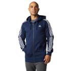 Big & Tall Adidas Essential Fleece Full-zip Hoodie, Men's, Size: L Tall, Blue (navy)