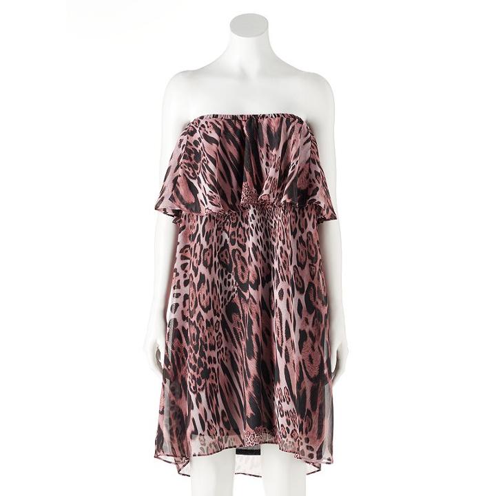 Women's Jennifer Lopez Off-the-shoulder Ruffle Shift Dress, Size: Large, Purple Oth