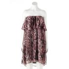 Women's Jennifer Lopez Off-the-shoulder Ruffle Shift Dress, Size: Large, Purple Oth