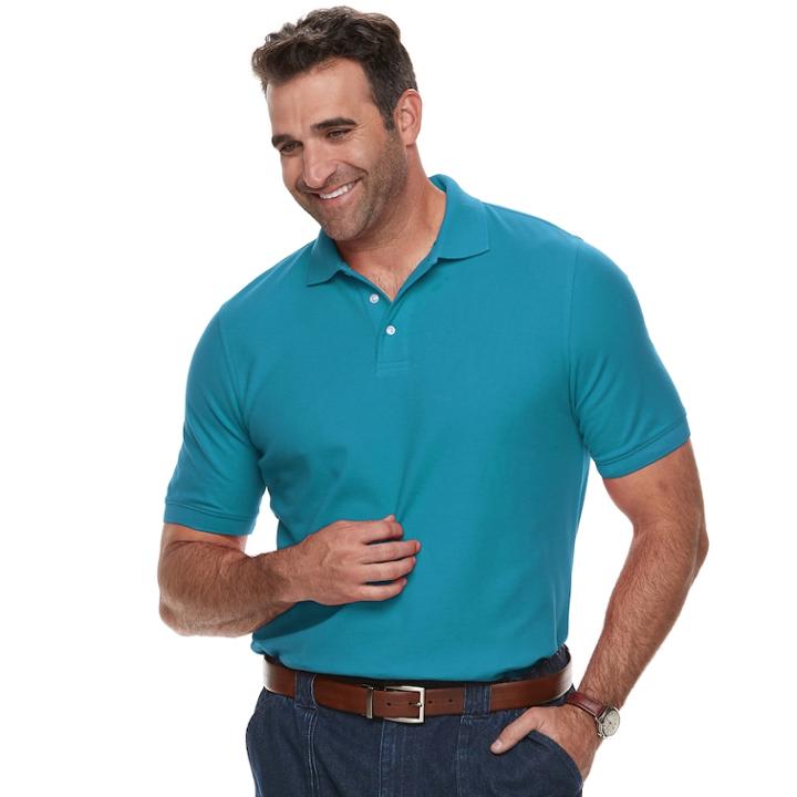 Big & Tall Croft & Barrow&reg; Classic-fit Easy-care Performance Pique Polo, Men's, Size: Xl Tall, Dark Blue