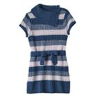 Girls Plus Size It's Our Time Splitneck Striped Sweater Tunic, Girl's, Size: L Plus, Blue Other