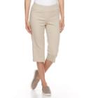 Women's Croft & Barrow&reg; Polished Capris, Size: Medium, Lt Beige