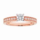 14k Gold Igl Certified Round Cut 1/2 Carat T.w. Diamond Engagement Ring, Women's, Size: 9, White
