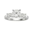 Forever Brilliant Lab-created Moissanite Engagement Ring In 14k White Gold (1 3/8 Carat T.w.), Women's, Size: 5