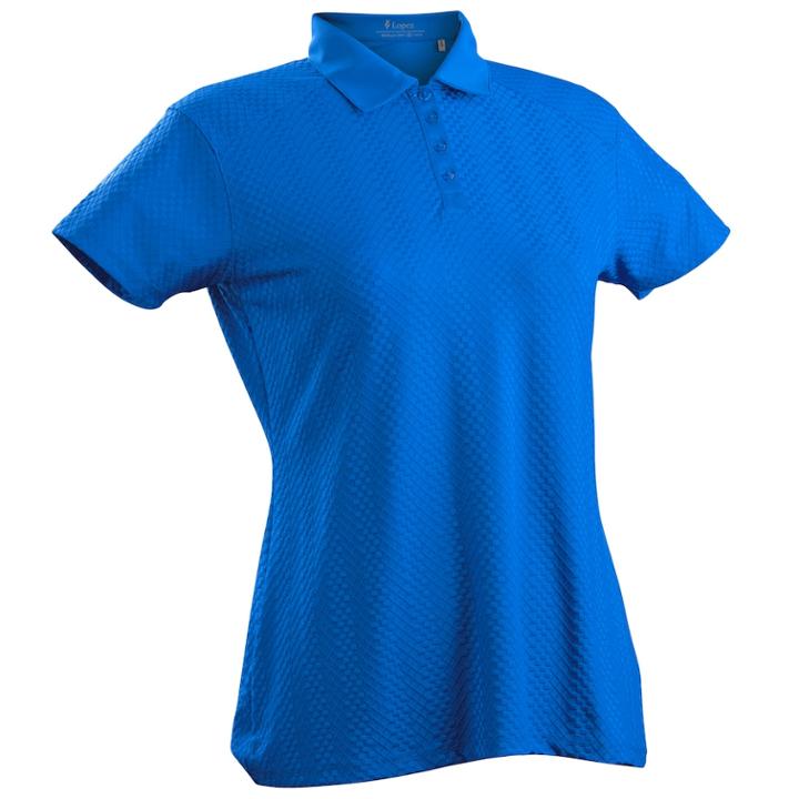 Women's Nancy Lopez Grace Short Sleeve Golf Polo, Size: Small, Brt Blue