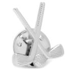 Golf Lapel Pin, Men's, Silver