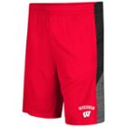 Men's Colosseum Wisconsin Badgers Friction Shorts, Size: Medium, Light Red