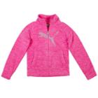 Girls 7-16 Puma Space-dye Full Zip Jacket, Girl's, Size: Large, Brt Pink