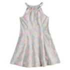 Girls 4-10 Jumping Beans&reg; Pattern Princess Seam Halter Dress, Size: 5, Light Grey
