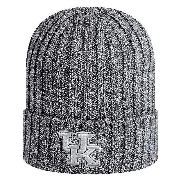 Adult Top Of The World Kentucky Wildcats Two Below Beanie, Med Grey