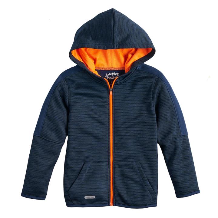 Boys 4-10 Jumping Beans&reg; Striped Zip Jacket, Size: 6, Blue